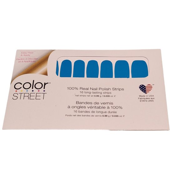 New Unopened Color Street Nail Strips - Solid Blue - Picture 1 of 2